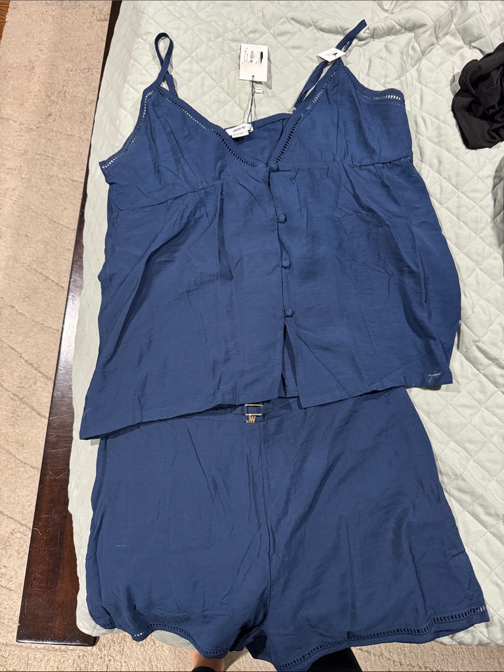 Jason Wu Navy Blue Two-Piece Sleep Set